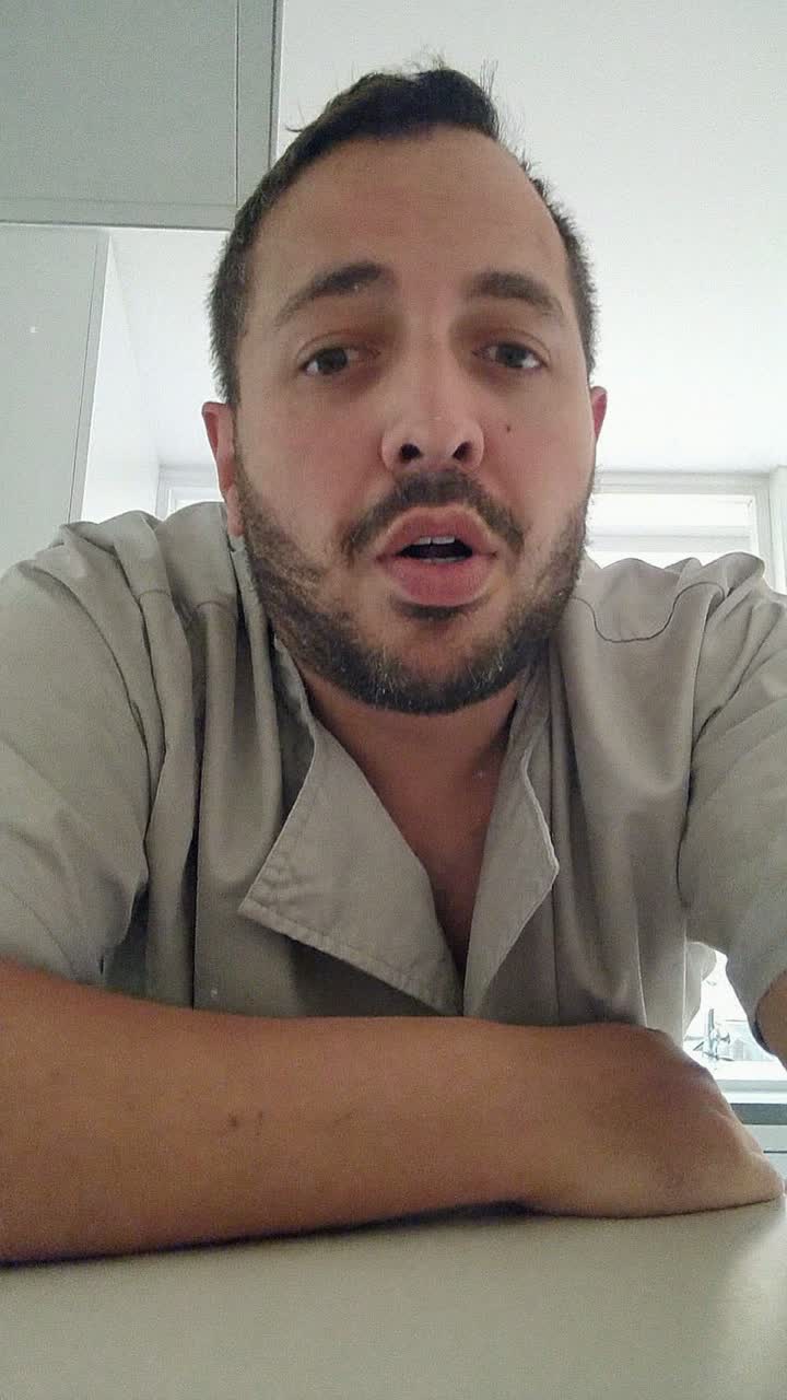Omar, 40-year-old Lebanese man, short beard, slightly heavy, wearing a chef's jacket